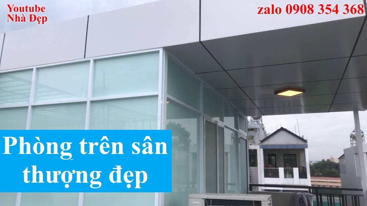 Làm phòng tiền chế sân thượng kiểu mới(build a new style rooftop prefab room)
