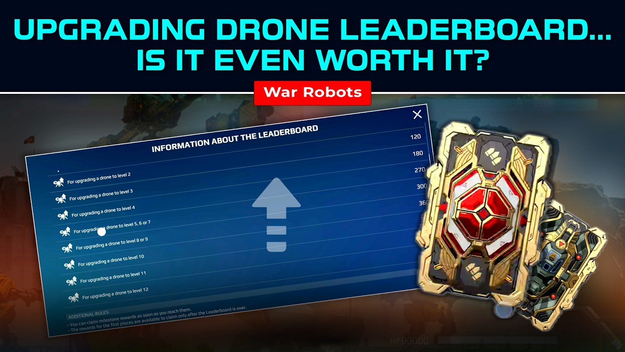 Upgrading the Drone Leaderboard… Is It Even Worth It? what's inside gold data pad? | War Robots
