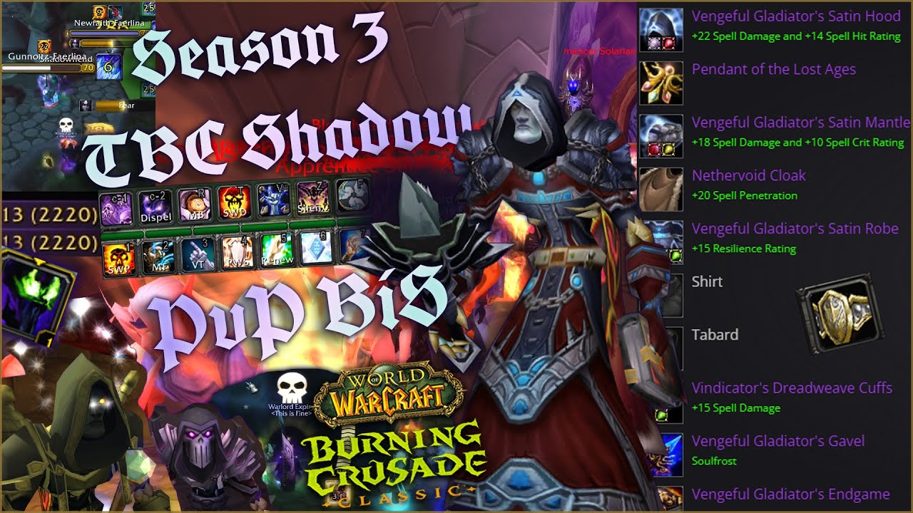 Shadow Priest PvP BiS | Arena Season 3 Vengeful Gladiator TBC Classic