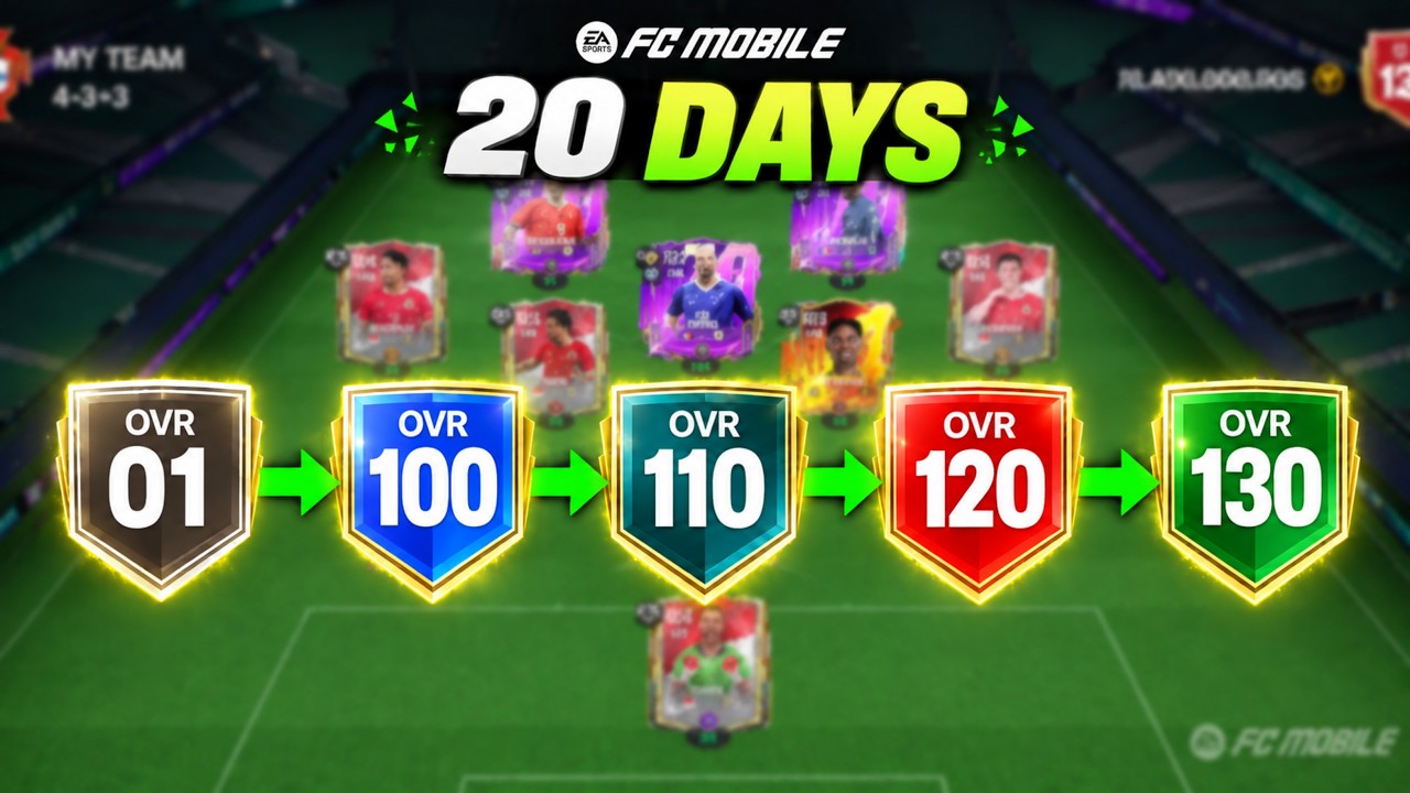 20 Days Challenge On a New FC Mobile Account... How High Did Our OVR Go? ($0 Spent) #fcmobile