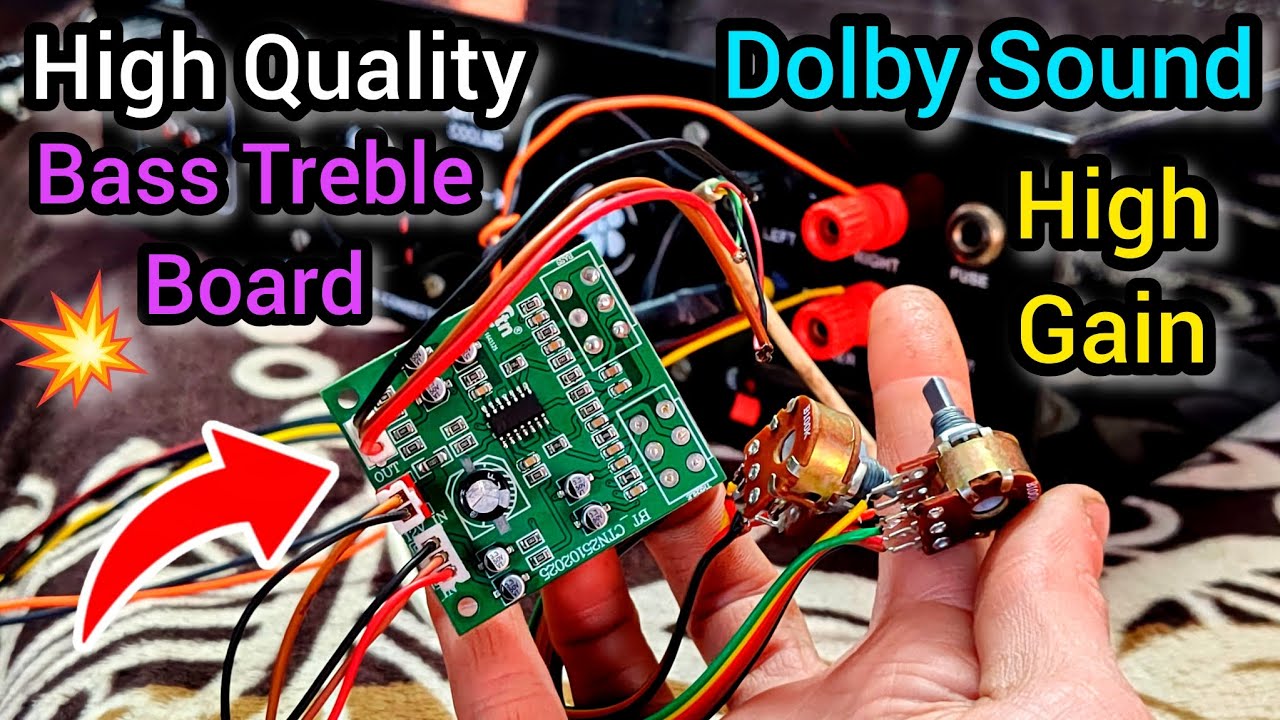 High gain lm324 smd bass treble board testing 🔥