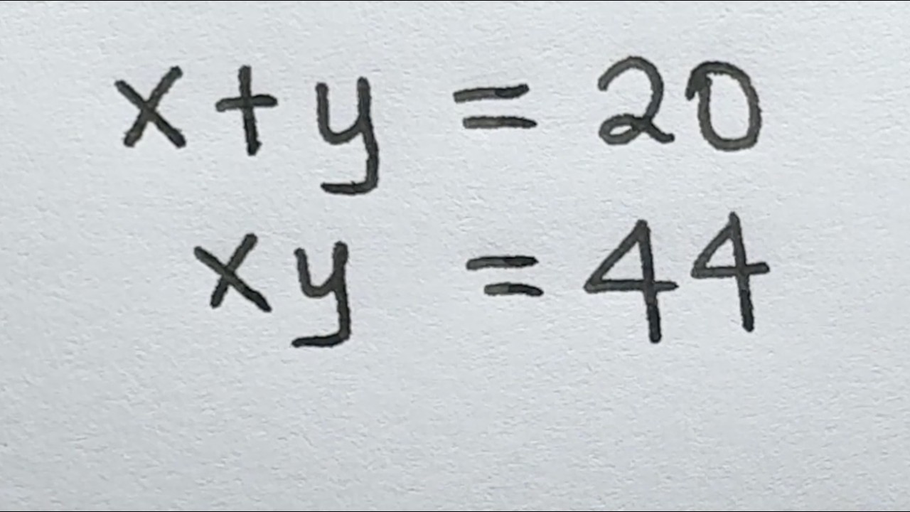 Solve for x and y in this nice simultaneous equation | Math Olympiad Mathematics