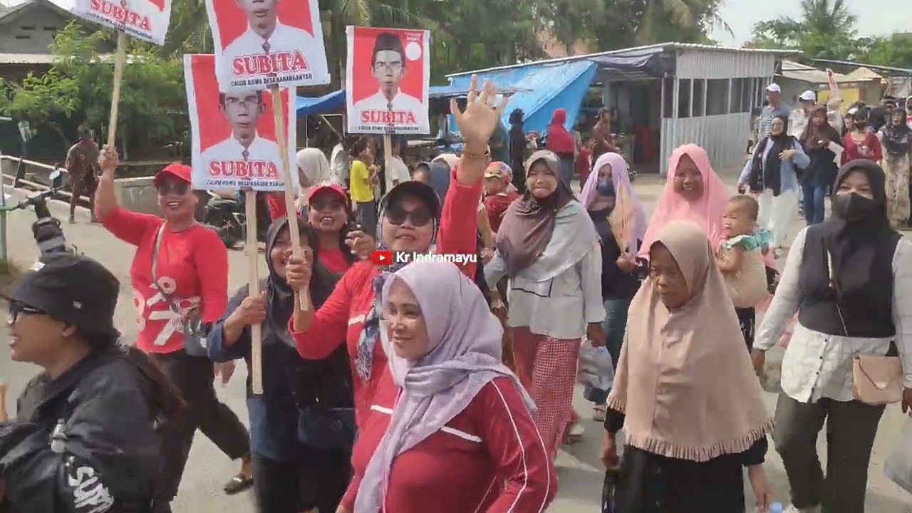 Pengambilan no urut calon kuwu desa Karanganyar Kandanghaur Indramayu 