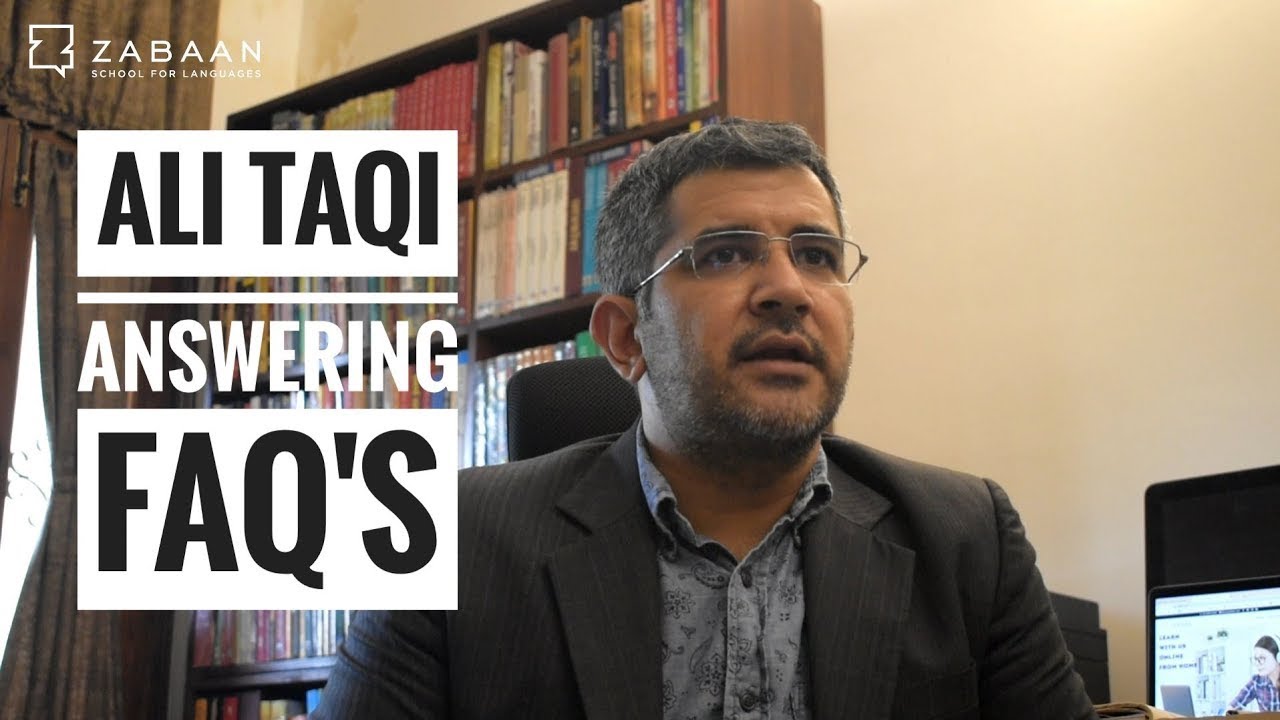 Zabaan's Director & Founder Ali Taqi answering frequently asked questions