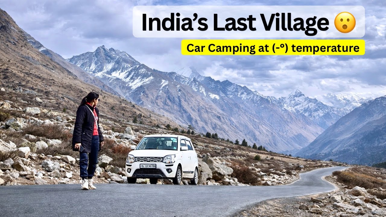 India’s Last Village ❄️ WagonR Winter Car Camping - Sangla to Chitkul 🚗