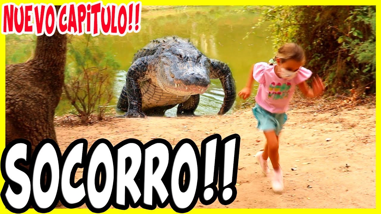 ** ME ATACA ** Me CAIGO a la PISCINA TOXICA un COCODRILO GIGANTE **Me MUERDE Y Me ATACA** @MARIELA