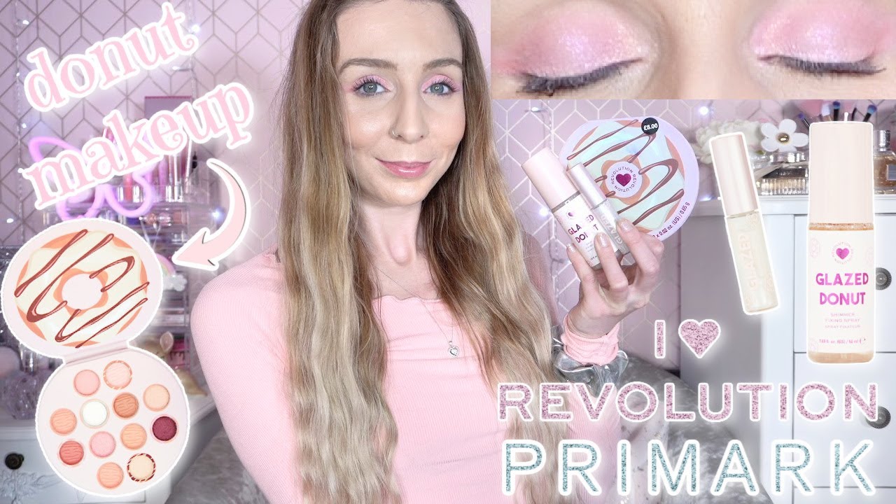 GLAZED DONUT MAKEUP! 🍩 NEW I HEART REVOLUTION X PRIMARK… CUTE OR NAH?!
