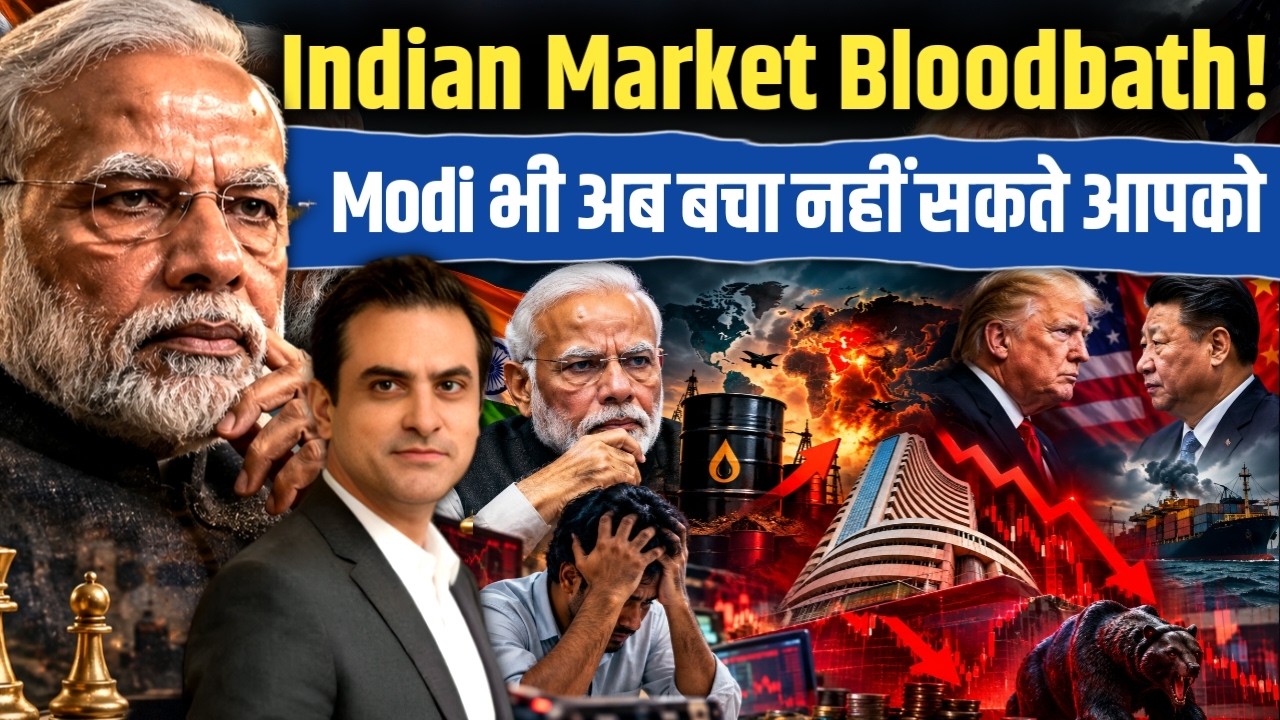 Indian Market Bloodbath!Modi भी अब बचा नहीं सकते आपको | CWSJ-3710 | Sumeet Jain