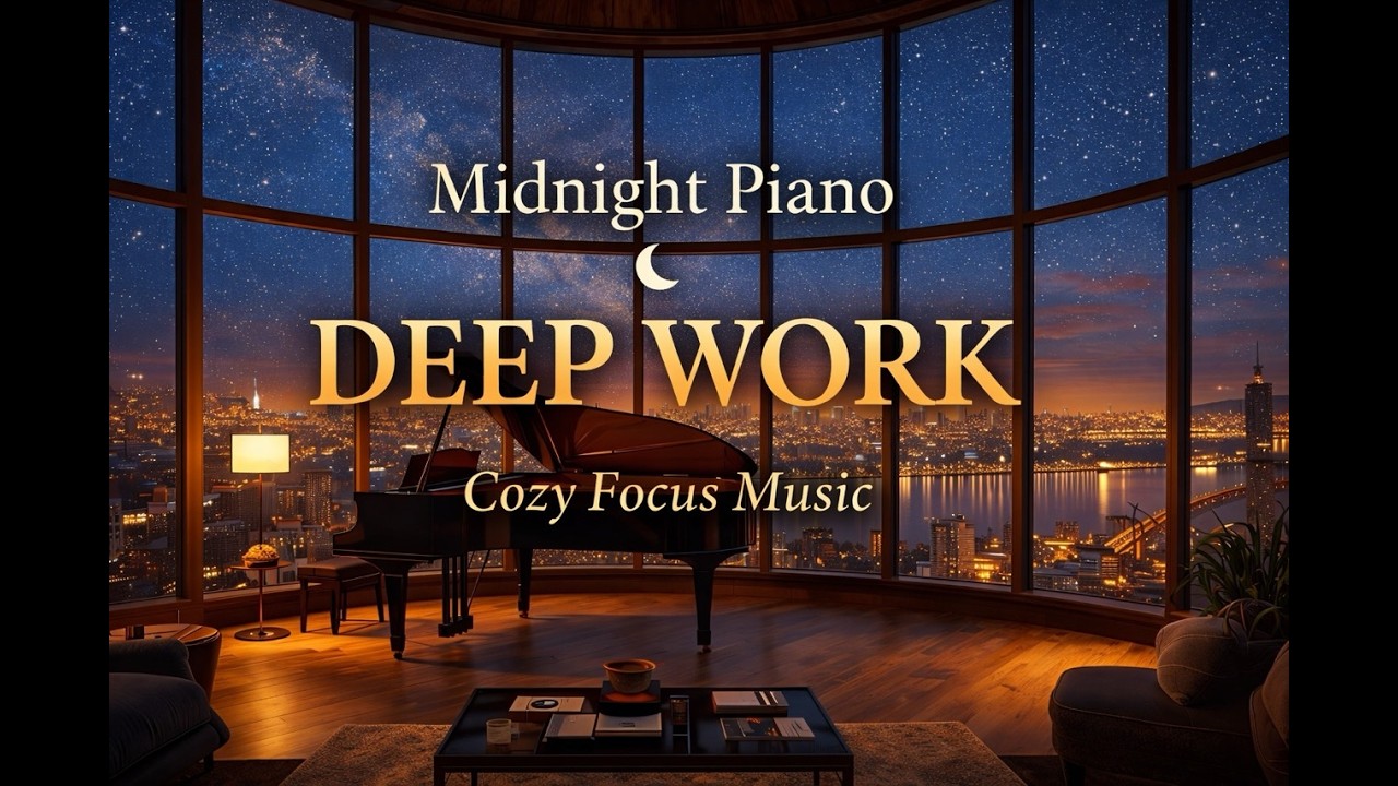 Midnight Piano for Deep Work 🌙 Cozy Focus Music