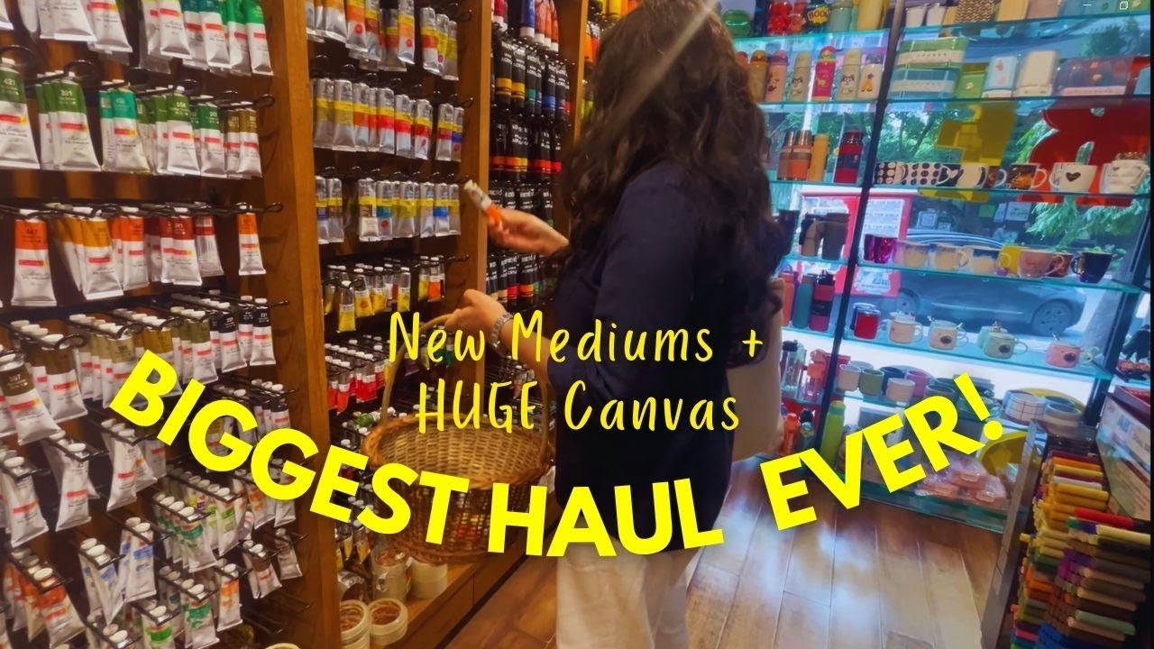 What ₹10000 Can Buy at an Art Store in India! 🎨(Biggest Art Haul) | New Mediums, Canvas & Pure Magic