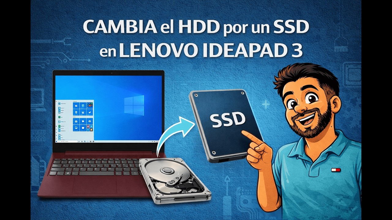 Tutorial como cambiar hdd a ssd en lenovo ideapad 3