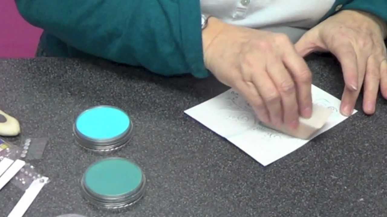 Pan Pastels and embossed card