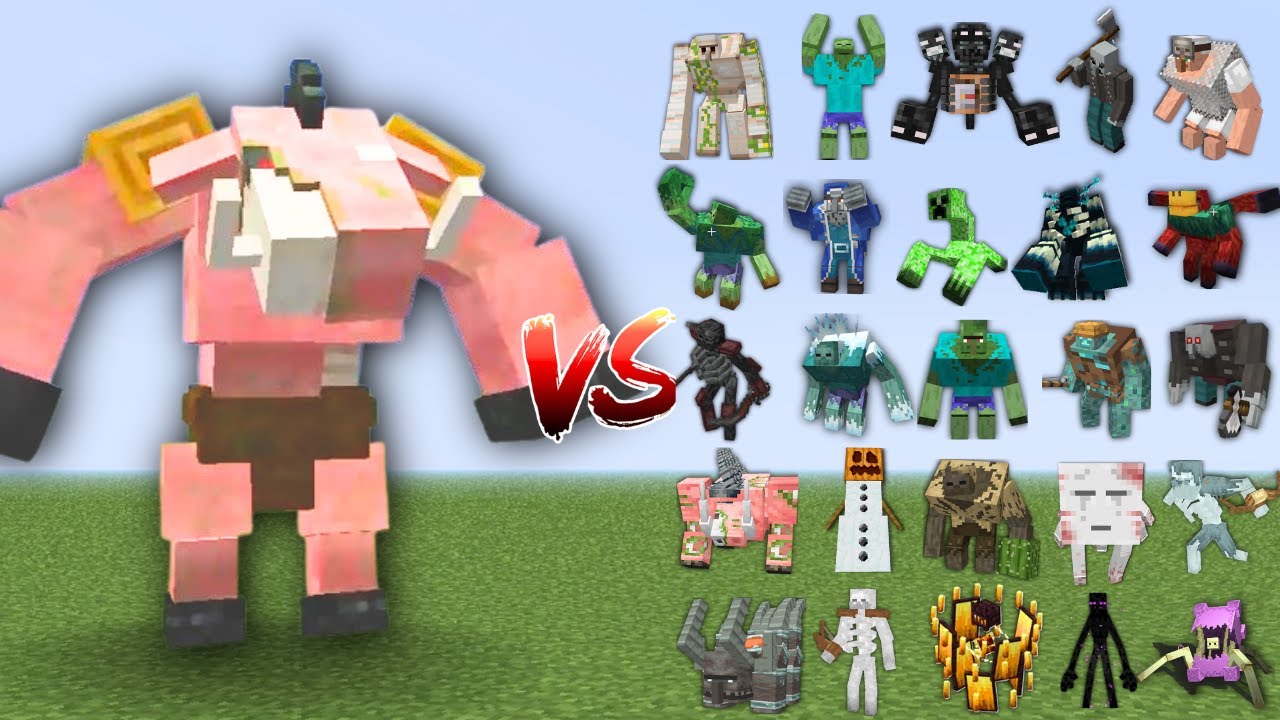 Mutant Hoglin Boss vs All Mutant Mobs in Minecraft Mob Battle