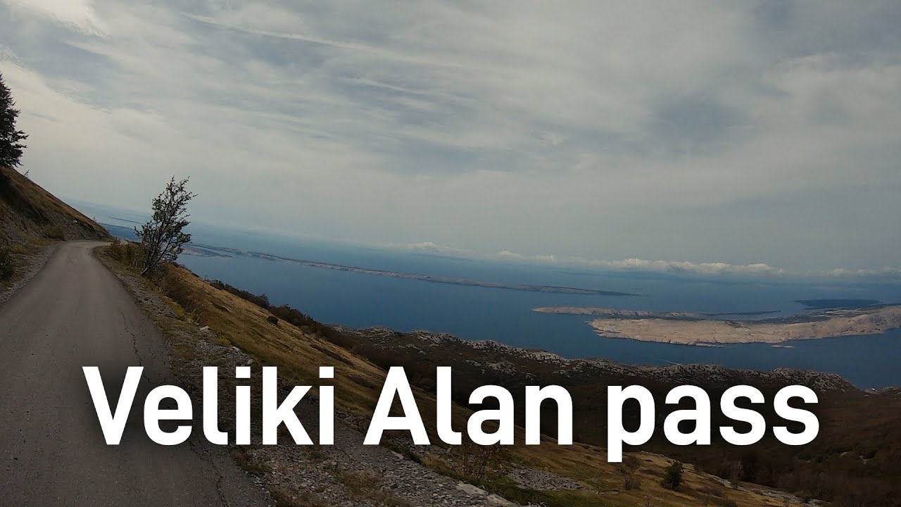 Veliki Alan pass, Croatia on a motorcycle