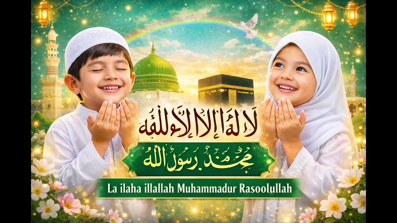 La Ilaha Illallah | Kids Naat 2026”Bachchon Ka Noorani Kalima” ✨ “Muhammadur Rasoolullah – Kids