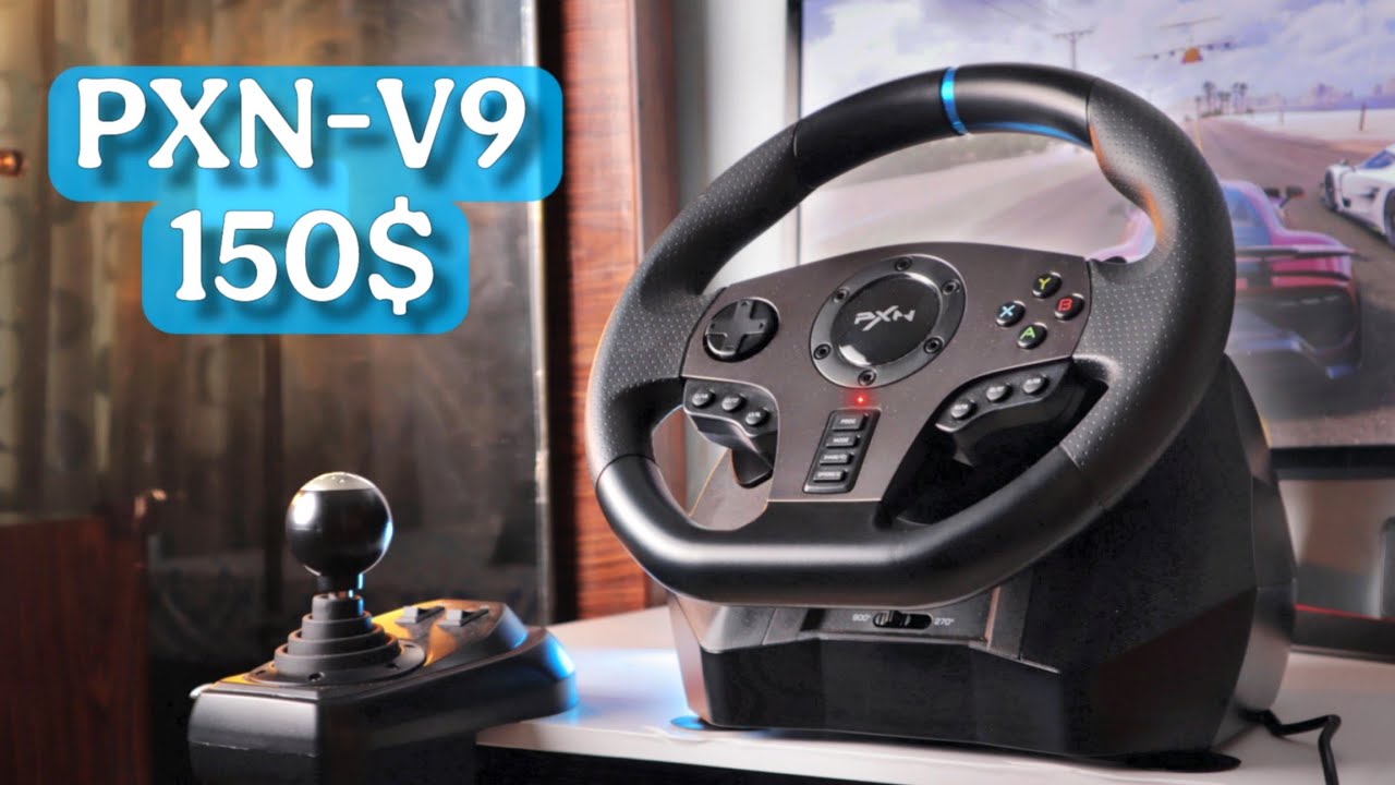 Best Racing Wheel with 900° Rotation & 6MT Shifter - PXN V9 | ASMR