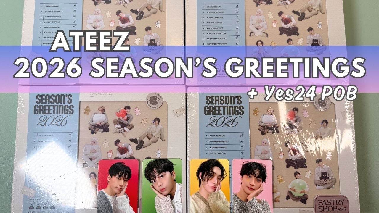 Ateez 2026 Season's Greetings Unboxing + Yes24 POB