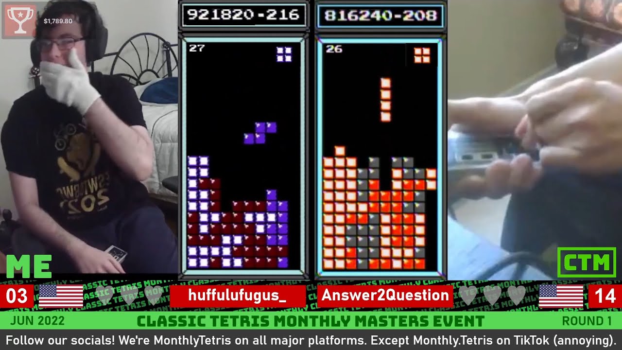 Huff, Dillan | Rd 1 | Classic Tetris Monthly Masters
