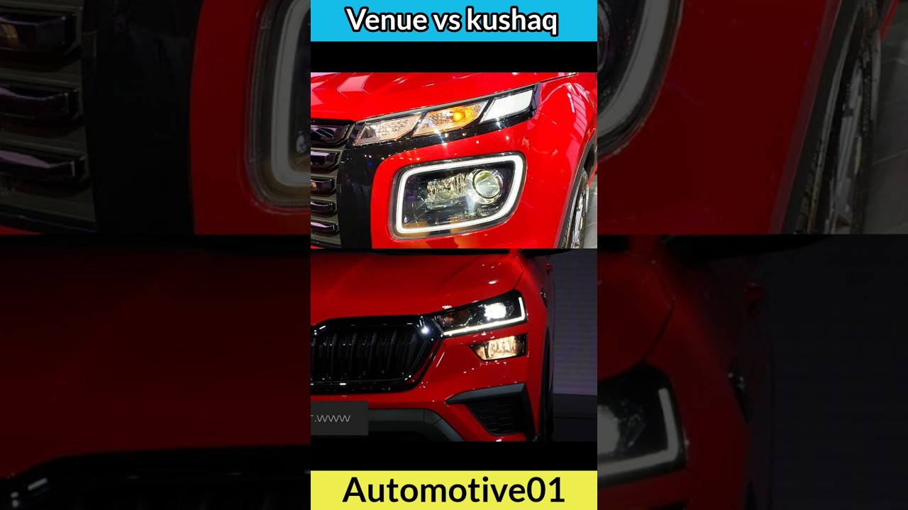 Hyundai Venue vs skoda kushaq Comparison 😎🔥|| venue vs Kushaq || #short #ytshorts