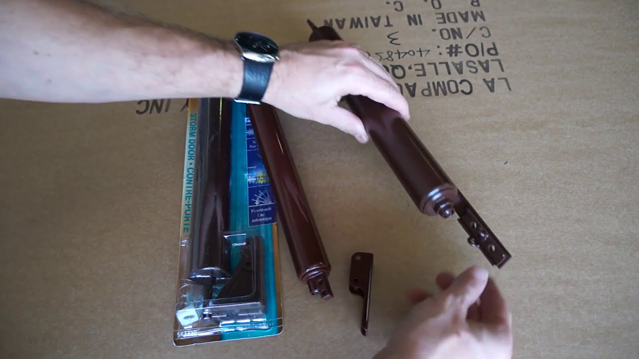 How to install or replace a storm or screen door closer (Heavy Door Closers with Torsion Bars)