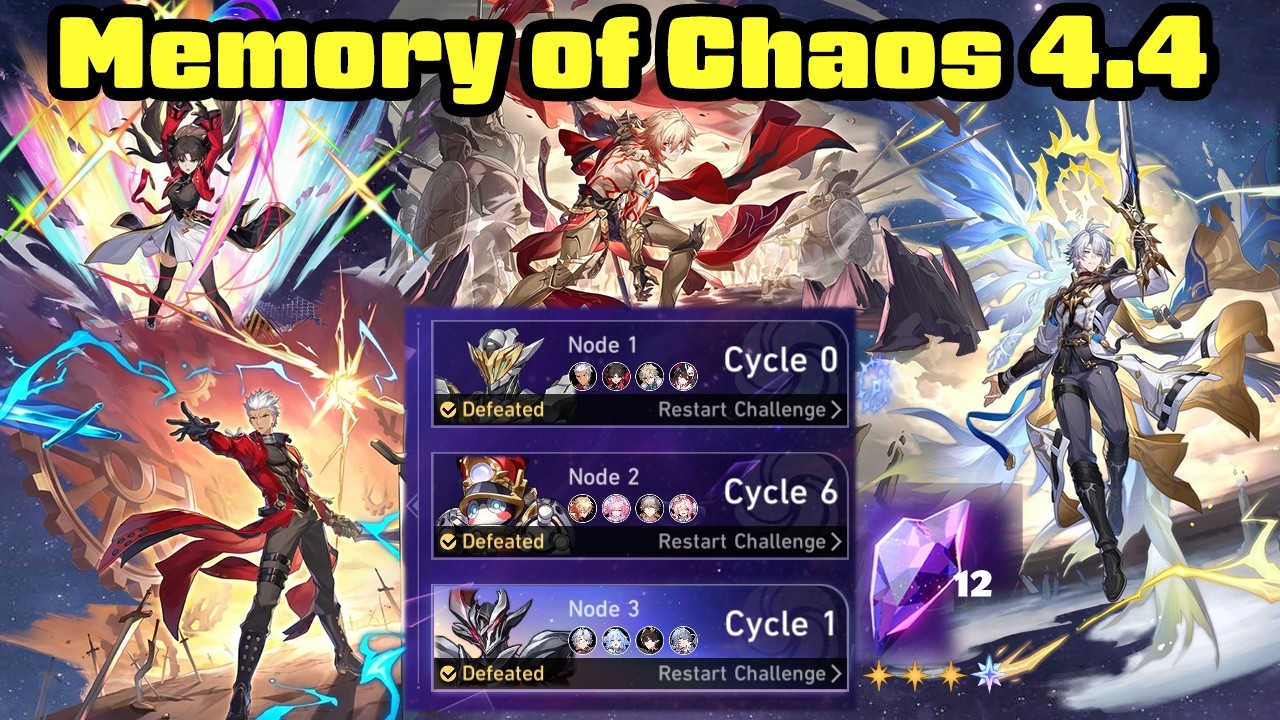 Memory of Chaos 4.4 Floor 12 Starward Mode | Archer Rin Mydei Cyrene Phainon | Honkai Star Rail
