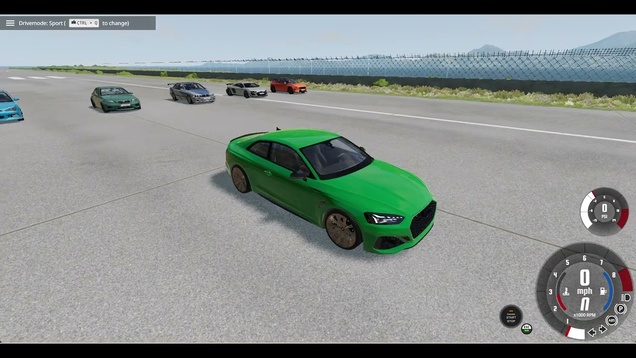Can I outrun 5 sports cars chasing me in BeamNG? (I can)