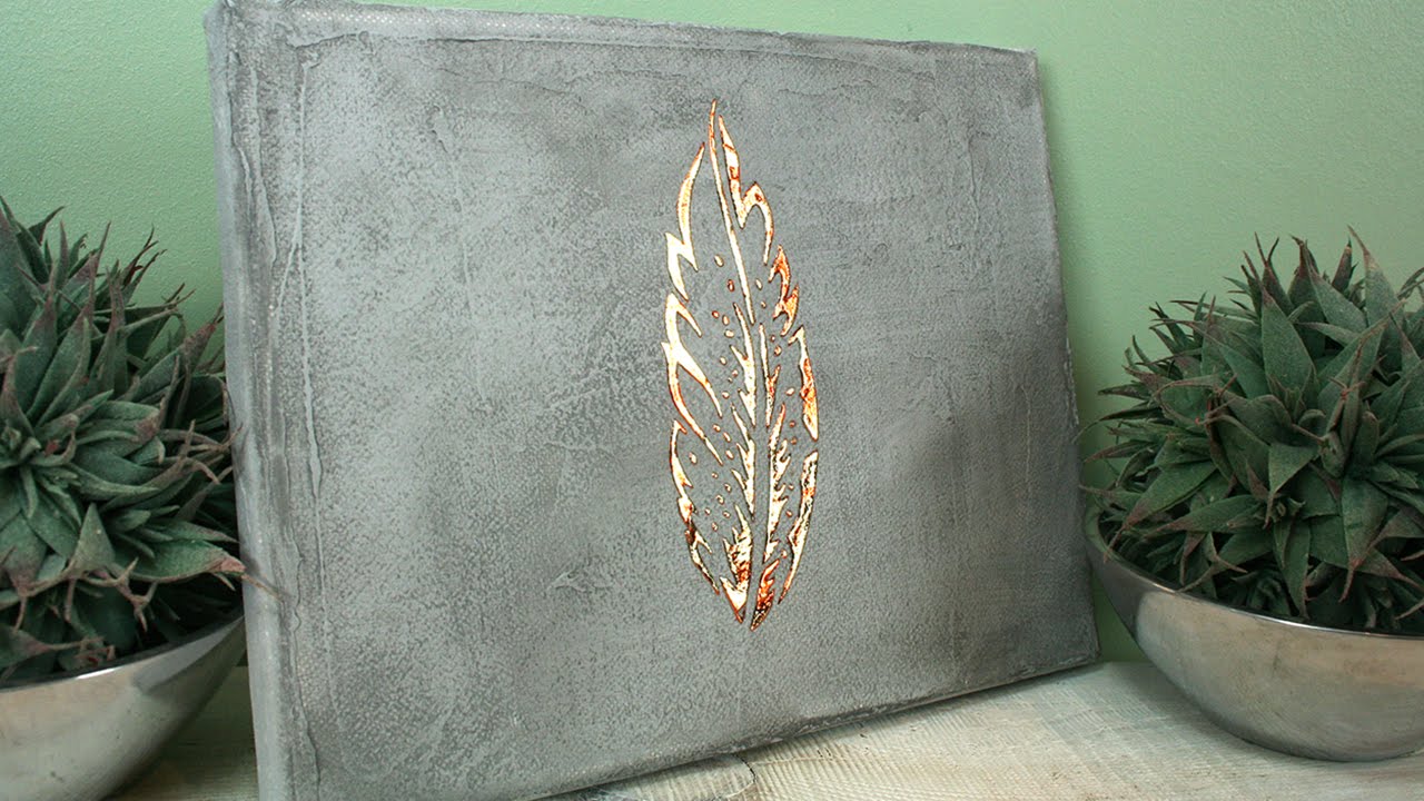 DIY Wandbild mit Beton Effekt & Zauberfolie