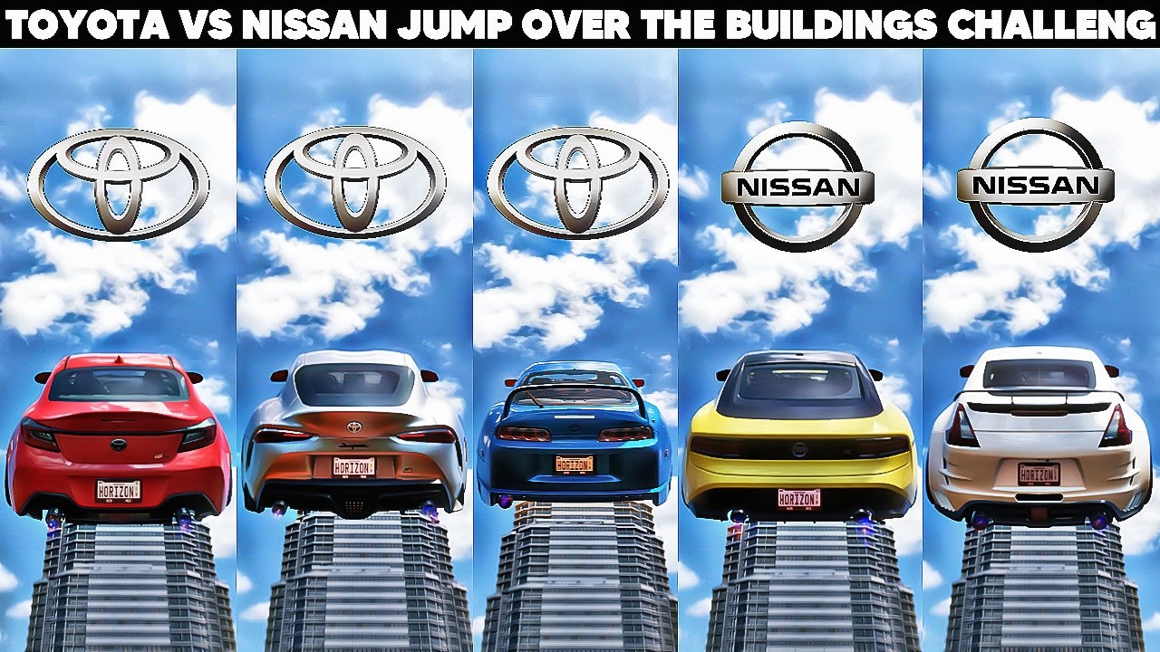 WHICH TOYOTA Vs NISSAN CARS CAN JUMP OVER THE BUILDINGS in Forza Horizon 5? (Let's Find Out!)
