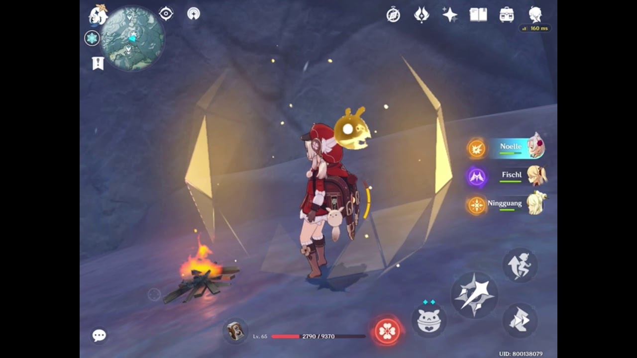 Hidden Crimson Agate around Skyfrost Nail Dragonspine | Genshin Impact