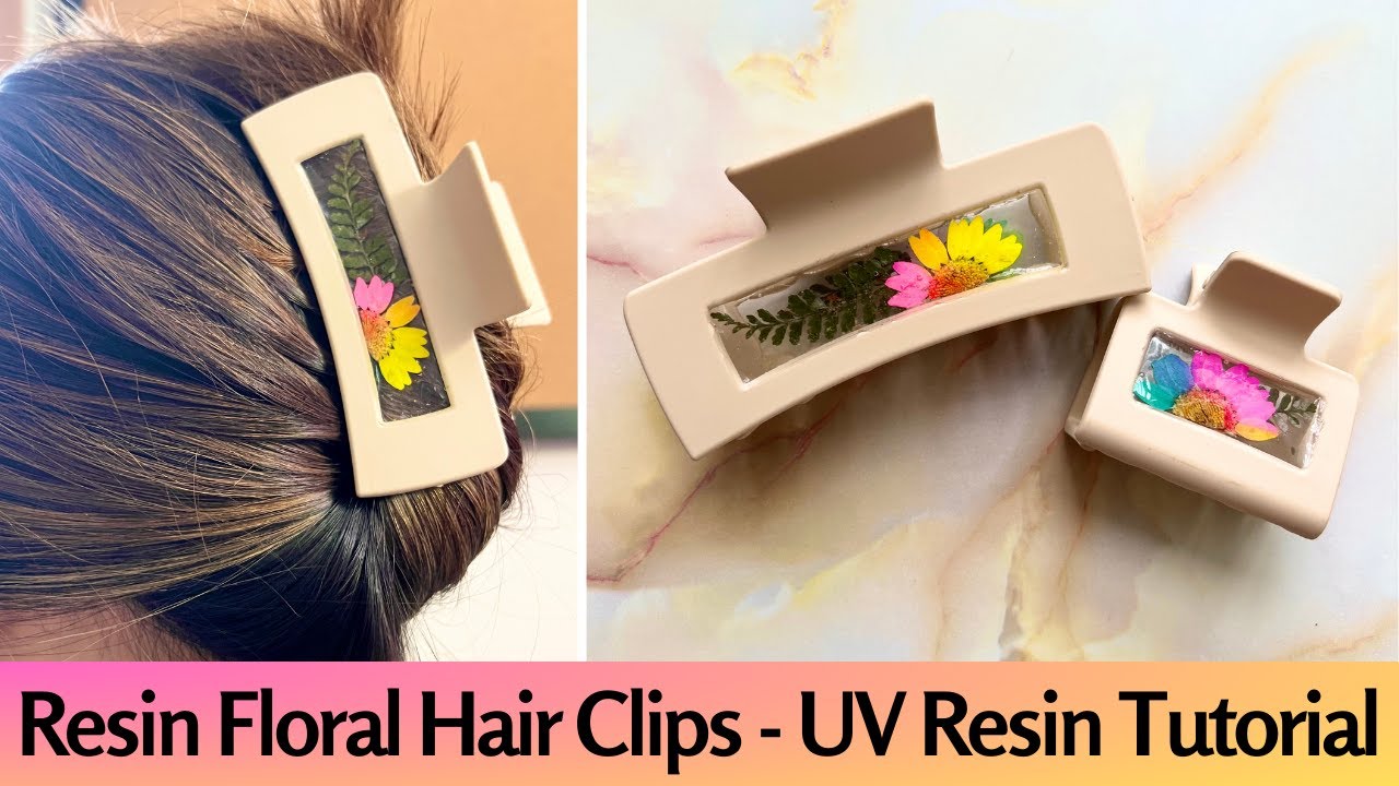 UV Resin Floral Hair Clips Tutorial - Easy Beginner Friendly Project