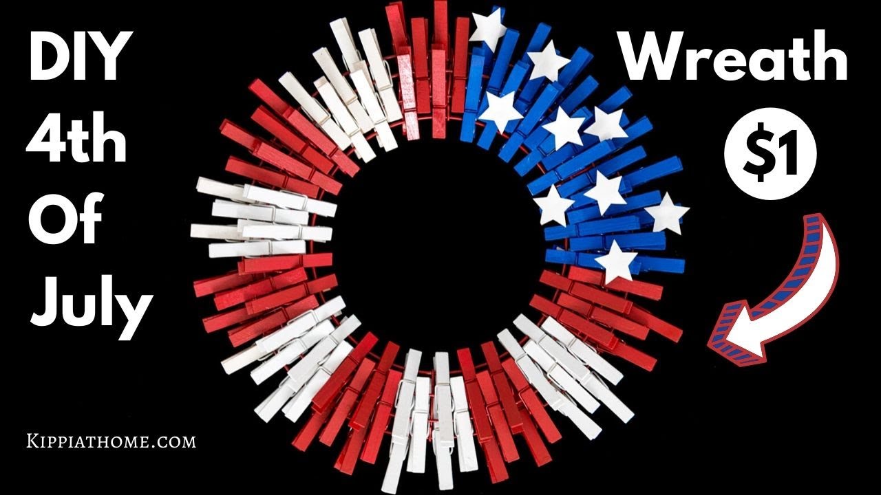 4th of July Wreath - Patriotic Clothespins