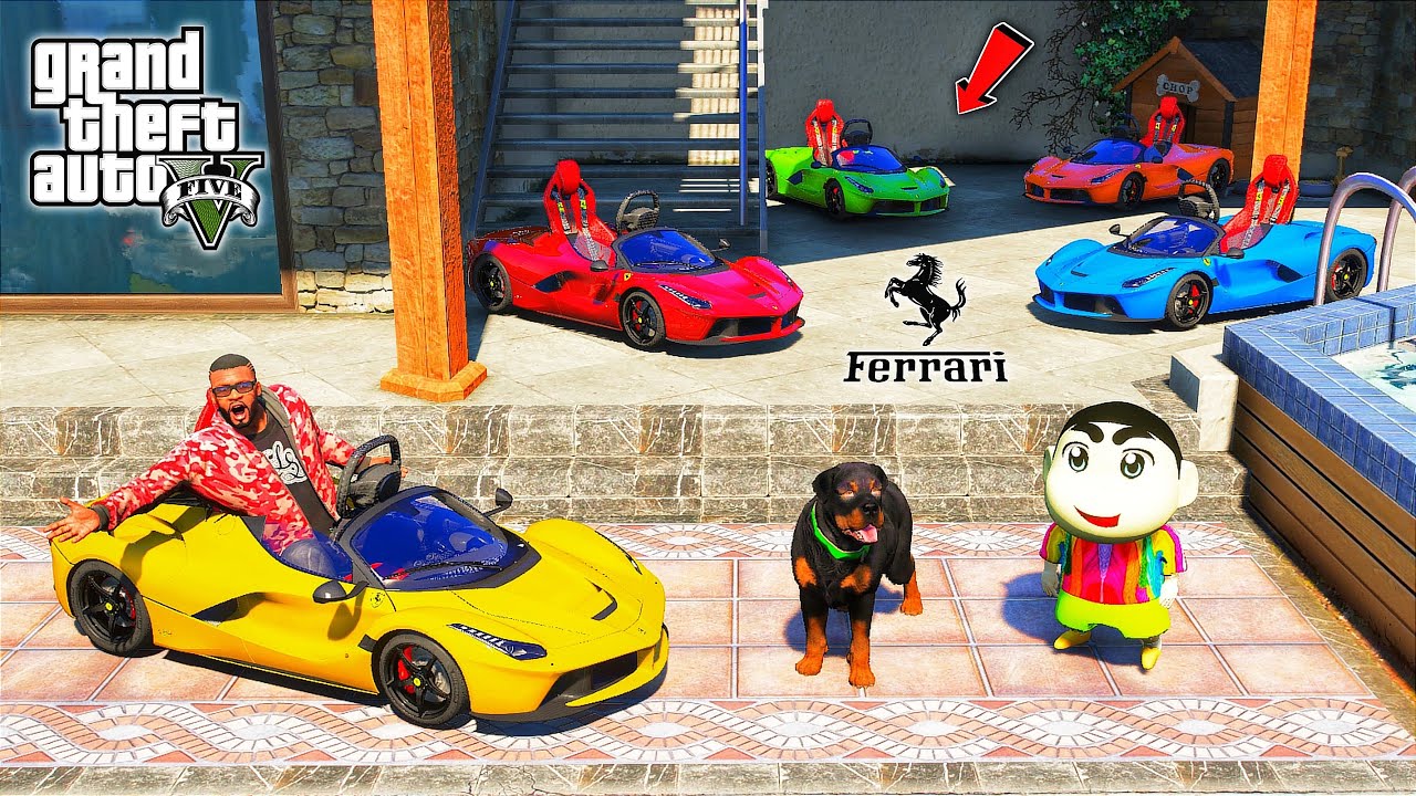 Franklin & Shinchan Buy  Ferrari Toy Car in GTA 5 || 15 August GTA 5 JNK GAMER