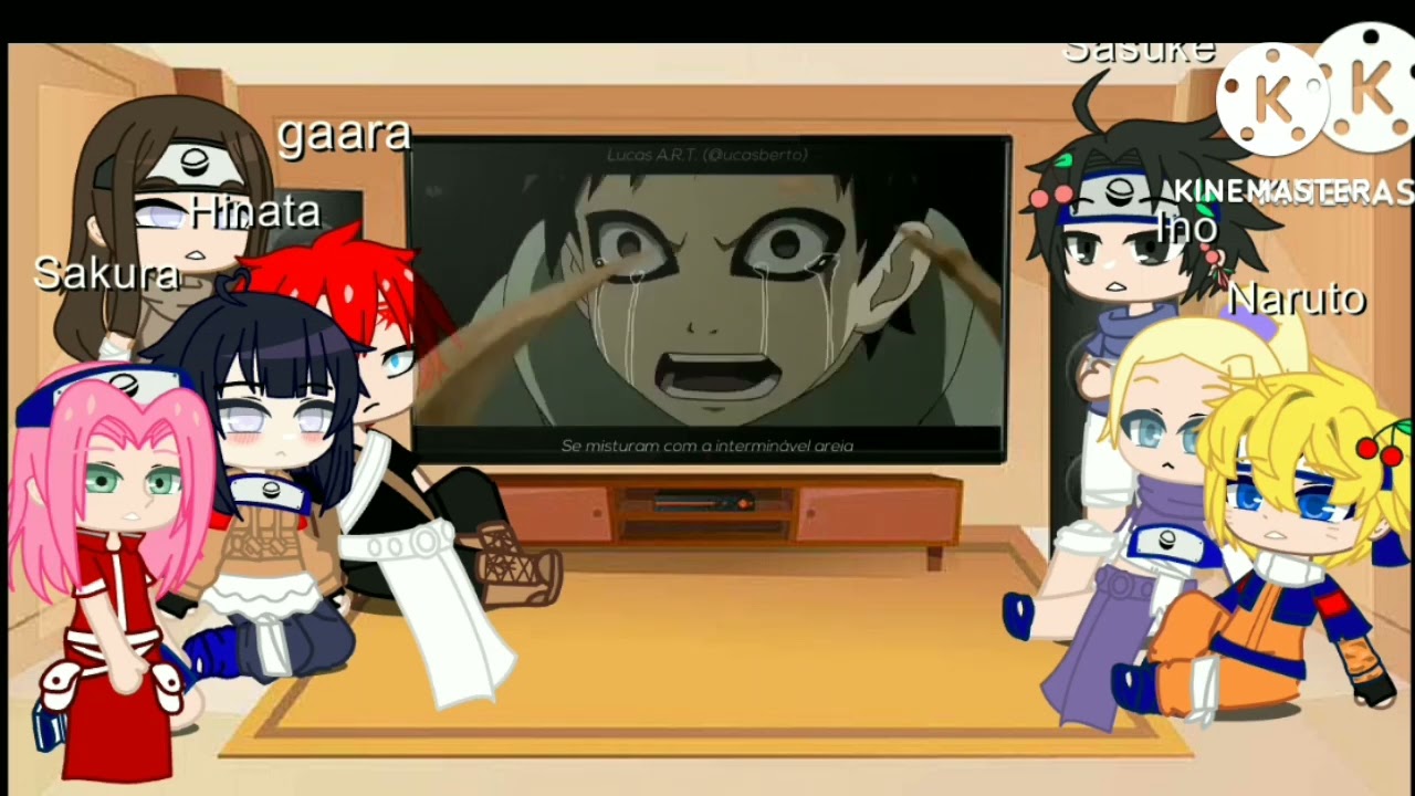 personagem de Naruto reagir au rap do gaara e do Naruto  versão sombria