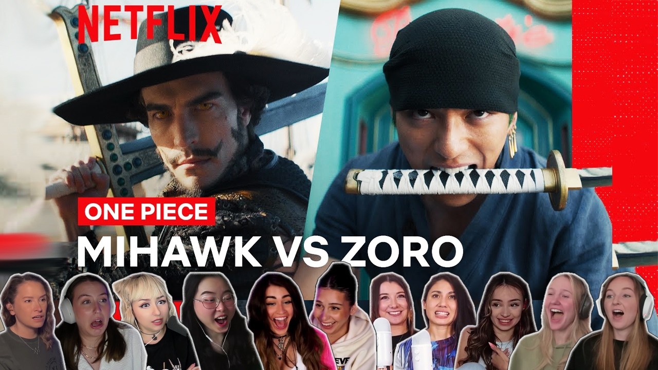Zoro vs Mihawk | One Piece Live Action Netflix Episode 5 Girls Reaction Compilation