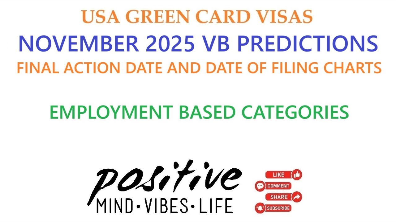 NOVEMBER 2025 VISA BULLETIN PREDICTIONS - USA GREEN CARD - *EB* PRIORITY  DATE MOVEMENTS