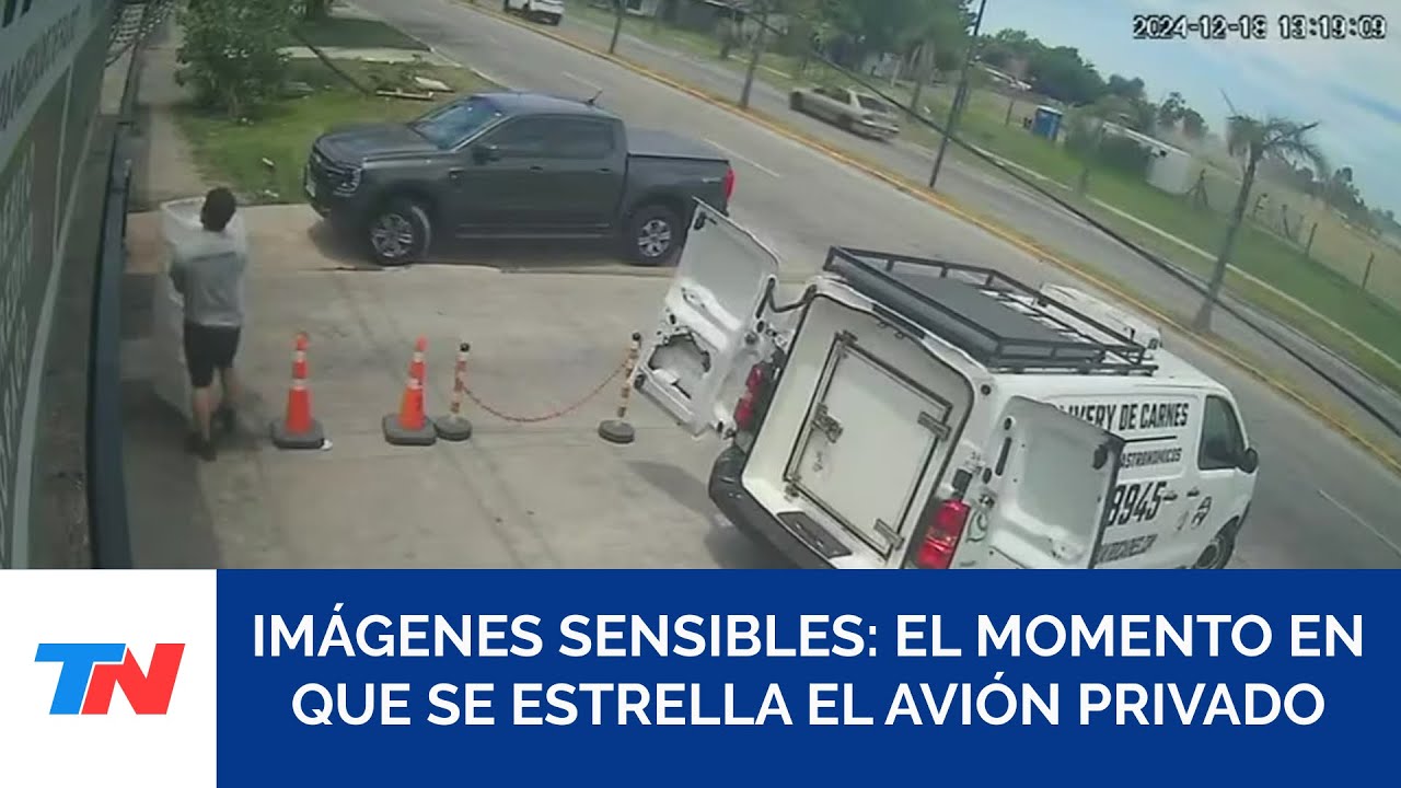 Video: el momento en que se despistó y estrelló el avión privado en San Fernando