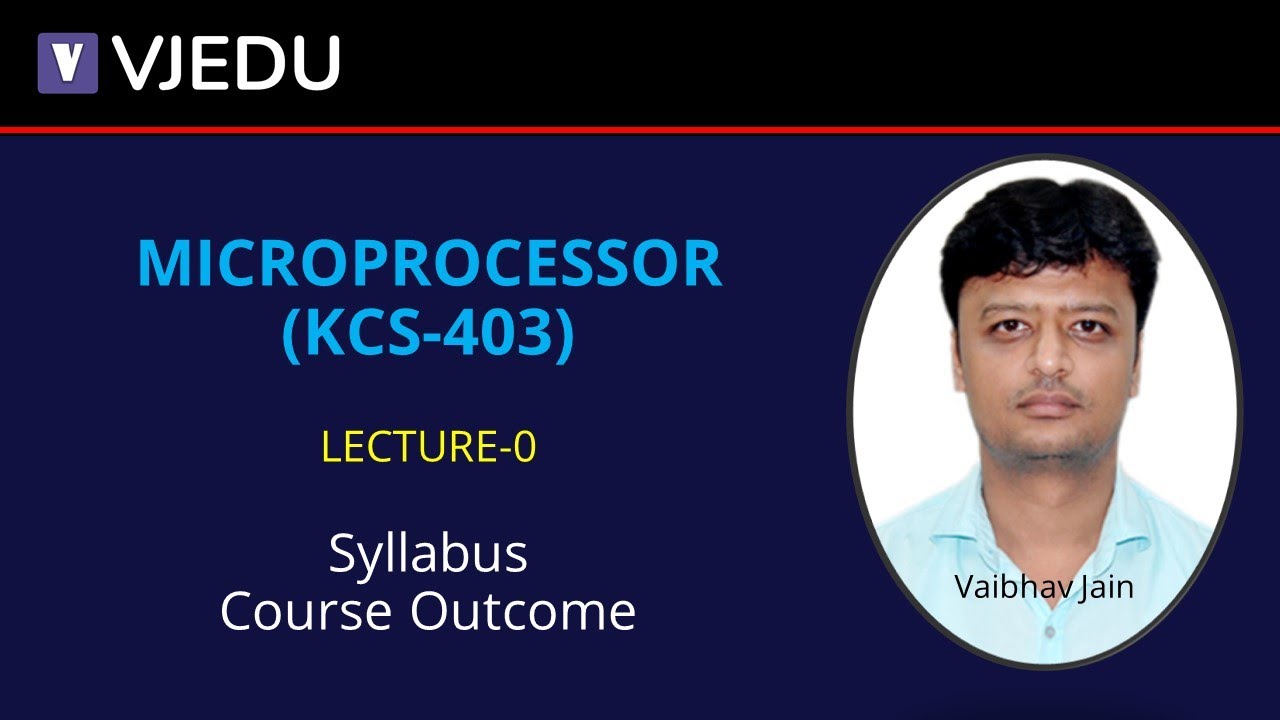 L0 | Syllabus & Course Outcomes | Microprocessor (KCS403) | Hindi