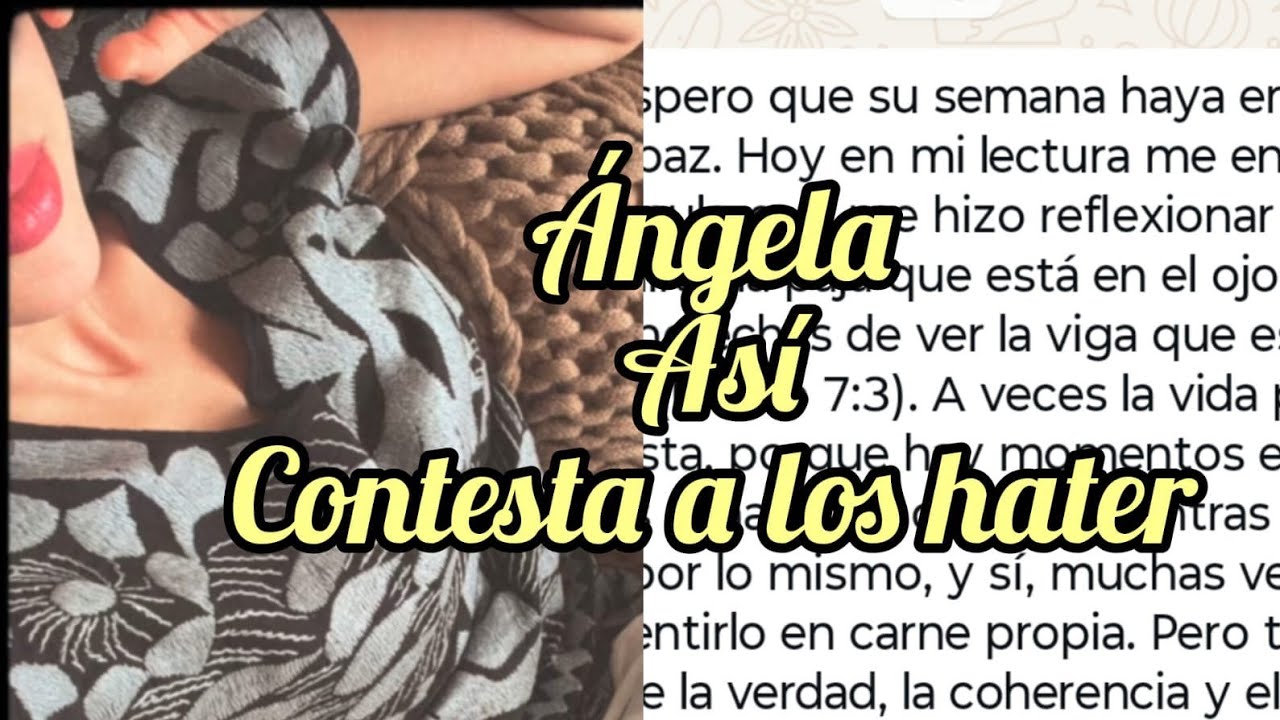 ANGELA LE RESPONDE A LOS HATER #angelaaguilar #cristiannodal 