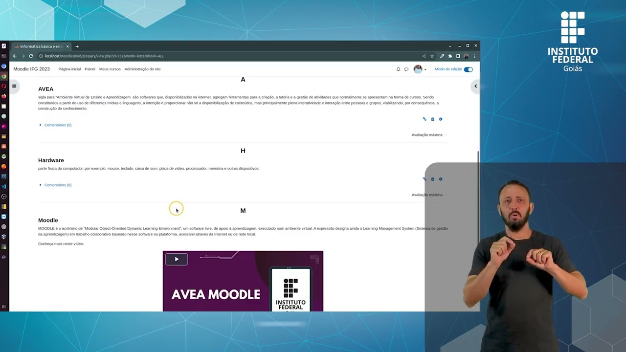 Atividades no Moodle: Como criar um Glossário na prática