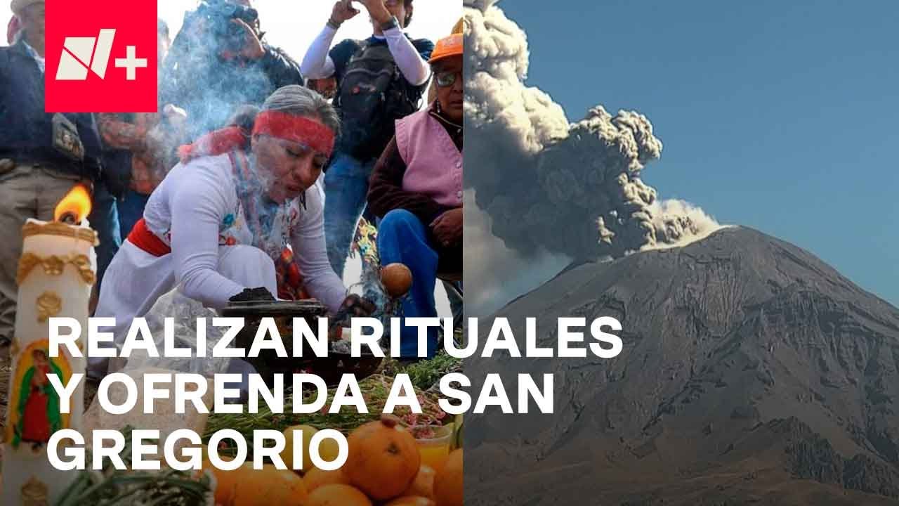 Celebran al Popocatépetl, realizan rituales y ofrendas a San Gregorio - En Punto