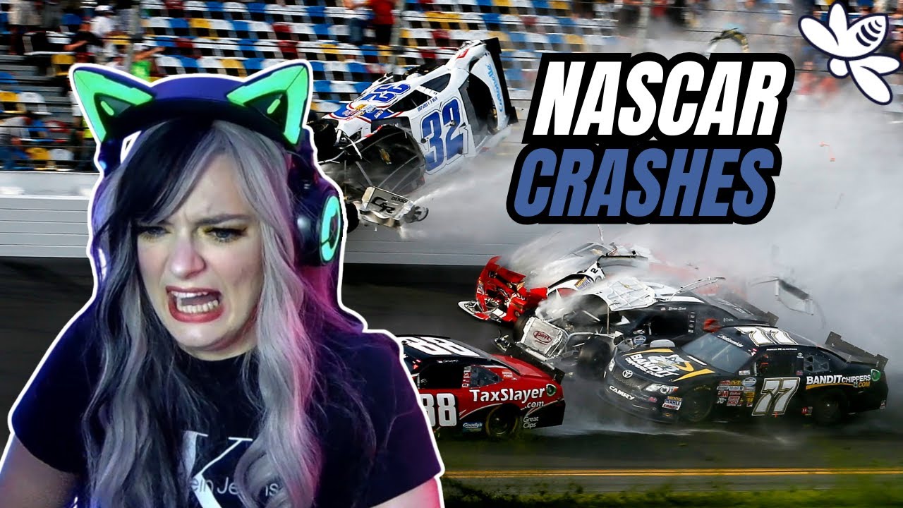 Reacting to NASCAR Crashes | Girl React