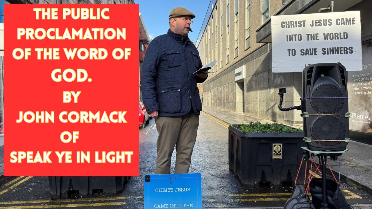 Preaching The Gospel on Argyle Street In Glasgow by John Cormack.