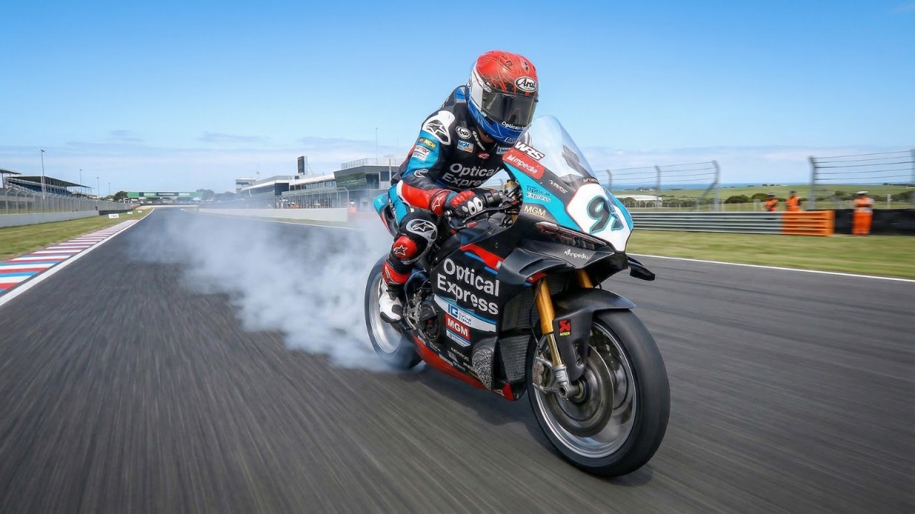 Riding a $250,000 Ducati V4R