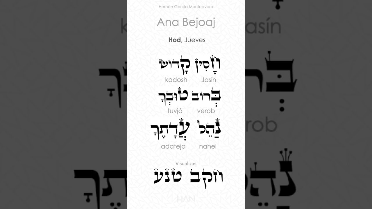 Ana Becoaj en hebreo ⚡️ La oraci&oacute;n de un cabalista
