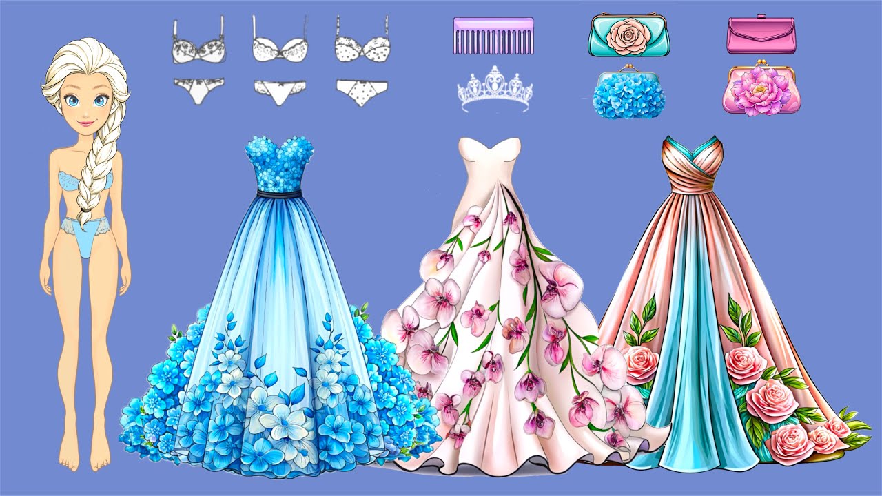 Paper Dolls Dress Up Frozen Elsa Chooses a Dress for the Contest🌸 Which Dress is Perfect for Elsa?