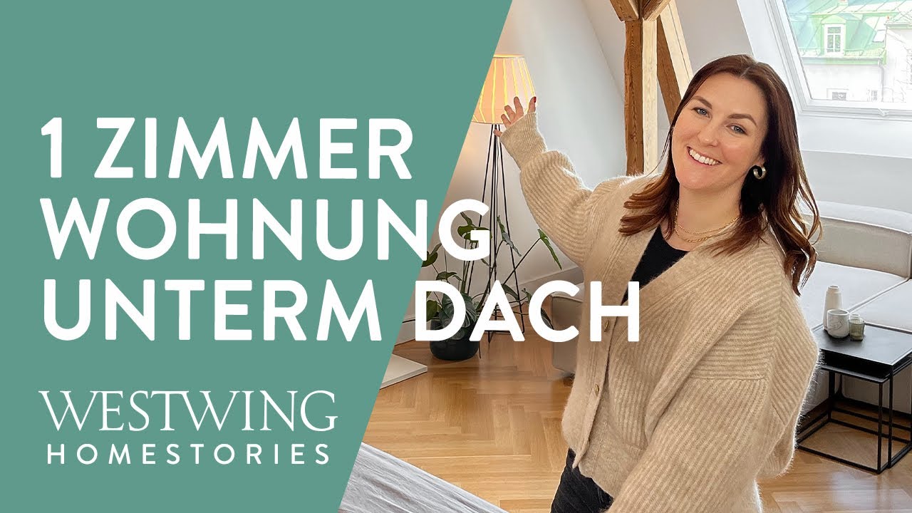 1 Zimmer Wohnung Roomtour | Modern Wohnen im Dachgeschoss