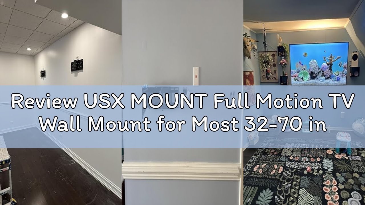 Review USX MOUNT Full Motion TV Wall Mount for Most 32-70 inch TVs up to 99 lbs, Wall Mount Bracket
