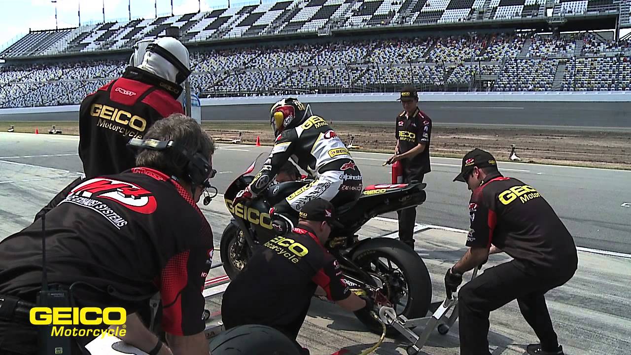 GEICO Motorcycle Road Racing Team Takes On Daytona
