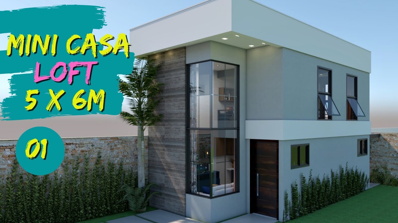 MINI CASA TIPO LOFT 01 - 5X8m COM MEZANINO