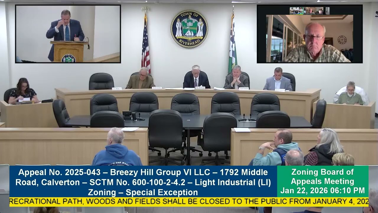Zoning Board Meeting - January 22, 2026